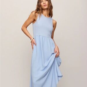 Z Supply Sky Blue Sleeveless Maxi Dress